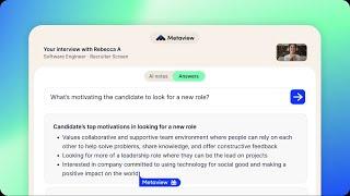 Metaview Answers: ChatGPT for your interviews