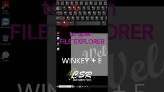 Keyboard shortcut to open file Explorer