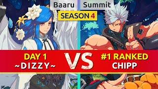 GGST ▰ Baaru (Day 1 Dizzy) vs Summit (#1 Ranked Chipp). Guilty Gear Strive Gameplay