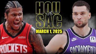 Sacramento Kings vs Houston Rockets Full Game Highlights - March 1, 2025 | NBA Regular Season