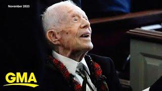 Jimmy Carter marks 1 year in hospice