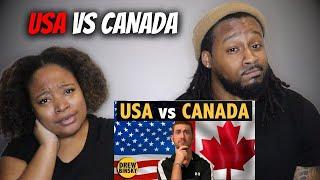  vs  American Couple Reacts "USA vs CANADA (Similarities & Differences)"