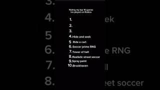 My top 10 games in Roblox #rap #remix #drill #music #freestyle #helpmemakethismakesense #bestgame hi