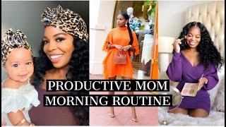 PRODUCTIVE MORNING ROUTINE WITH A BABY: INFLUENCER LIFE, WORK AT HOME MOM AND WIFE