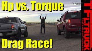 2017 Toyota Tacoma TRD Pro vs Nissan Frontier PRO-4X: Drag Race, HP vs Torque