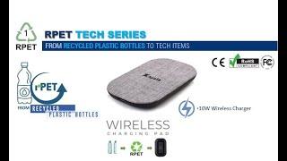 RPET ECO Wireless Charger - Constructed with GRS certified Recycled Plastic Bottles