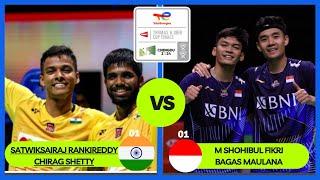 M SHOHIBUL FIKRI/NAGAS MAULANA (INA) vs  SATWIKSAIRAJ R/CHIRAG S (IND) | GROUP C THOMAS CUP 2024