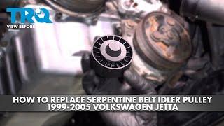 How to Replace Serpentine Belt Idler Pulley 1995-2005 Volkswagen Jetta