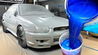 Unbelievable Transformation! Spraying Iconic World Rally Blue in High Gloss AutoFlex