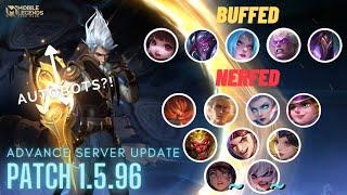 Advance Server Update Patch 1.5.96 | EVERYTHING ABOUT THE NEW MM NATAN IS HERE | Mobile Legends