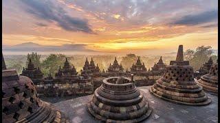 BUDDHISM - Visiting the BOROBUDUR Temple, Java Isle,  Indonesia