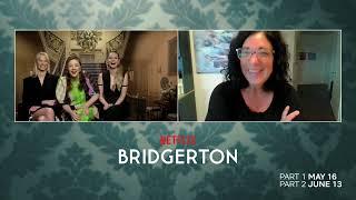 BRIDGERTON  (SEASON 3)  - CLAUDIA JESSIE, JESSICA MADSEN & HANNAH DODD INTERVIEW            (2024)