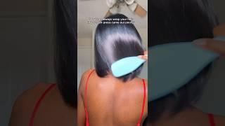 How to fix frizzy silk press on natural hair #hairtutorial #naturalhair