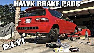 Civic EG Hawk Brake Pads | DIY Brake Pad Install