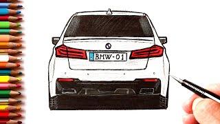 How to draw a BMW M5 car