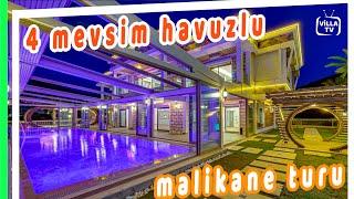 DEV MALİKANE KUŞADASI 'NDA satılık müstakil bahçeli lüks villa ev turu