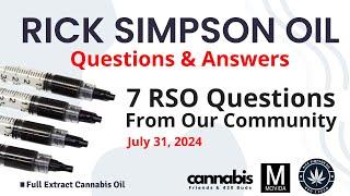 Rick Simpson Oil Q&A: 7 RSO Questions Answered (July 31, 2024)