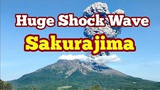 Sakurajima Erupted: Huge Shock Wave & Mushroom Cloud, Kagoshima Island, Japan, Pacific Ring Of Fire