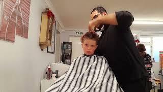 Boy's haircut | Guard 3 back and sides | scissors trim on top