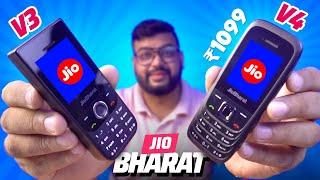 Jio Bharat V3 & Jio Bharat V4 Review ️BEST 4G Keypad Phone For Rs.1000 !!