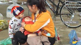 Single mother makes sticky rice to sell at the market and catches giant stream fish. TriệuThuThùy