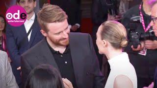 Saoirse Ronan & Jack Lowden share sweet red carpet moment at Blitz LFF Premiere ️