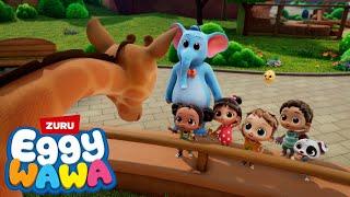 Magical day at the zoo| Learn Animals for Kids | Nursery Rhymes & Kids Songs | Eggy Wawa