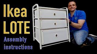 Ikea LOTE Chest of 3 drawers Assembly instructions