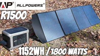 ALLPOWERS R1500 Solar Generator/B1000 Expansion Battery Test and Review