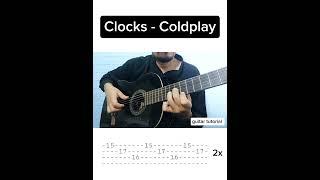 CLOCKS - COLDPLAY - Easy guitar TABS tutorial