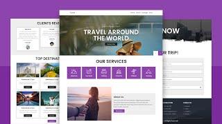 Complete Responsive Travel & Tour Website Design Using HTML - CSS - JavaScript - PHP - MySQL