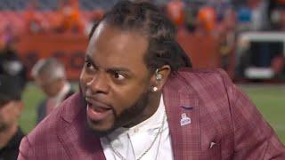 “RUN THE DAMN BALL!” Richard Sherman loses his mind on Broncos Interception