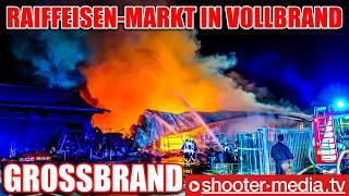   GROSSBRAND: VOLLBRAND RAIFFEISEN-MARKT mit DÜNGEMITTEL   | Großeinsatz in Drevenack