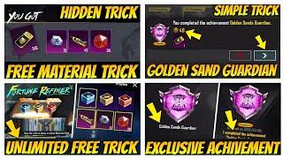 SECRET | FREE UNLIMITED MATERIAL & MYTHIC EMBLEM | HOW TO COMPLETE GOLDEN SAND ACHIEVEMENT IN BGMI