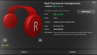 BUYING RED CLOCKWORK HEADPHONES IN ROBLOX *10,000 ROBUX*