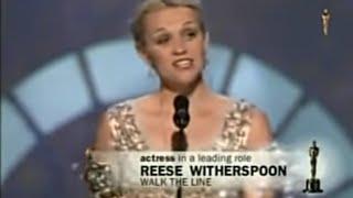 Reese Witherspoon winning Best Actress for Walk the Line