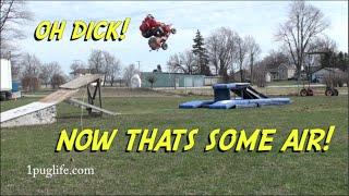 jumping a powerwheels jeep BIG TIME!