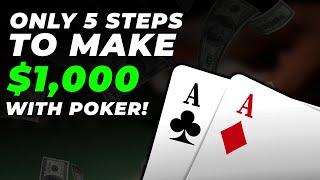 How To Make Your First $1,000 With Poker!