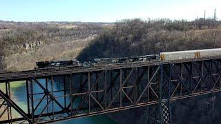 A Dozen Speeding Trains Along the Norfolk Southern Mainline through Kentucky and Tennessee