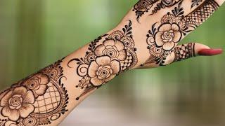 Latest 3D Motive Mehndi Design| Simple Bridal Shower Ring mehndi design|2023 backHand mahndi| Mandhi