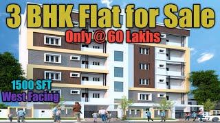 3 BHK Flat for Sale at Sri Ramana Colony # P57 || Hanuman Nagar || TKR College Road || Karmanghat ||