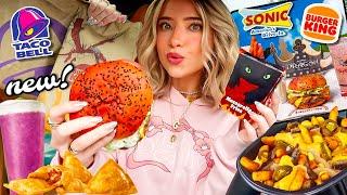 Eating NEW FAST FOOD Menu Items for 24 HOURS!!
