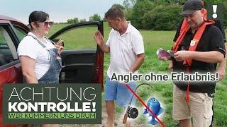 Fischwilderei und Verschmutzung!  Angeln ohne ERLAUBNIS! | Achtung Kontrolle