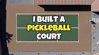 I Built A Pickleball Court | Cost & Construction Breakdown