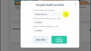 Onlinedu.uz da ma'lumotnomani platformaga yuklash va sertifikat olish