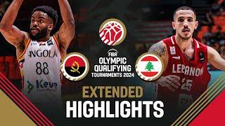 Angola  vs Lebanon  | Extended Highlights | FIBA OQT 2024 Spain