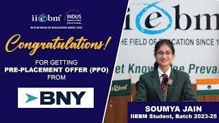 || Saumya Jain || Pre-placement offer from BNY ||