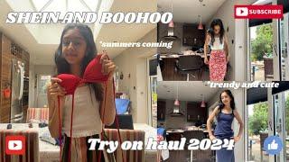 SHEIN AND BOOHOO TRY ON HAUL! | *holiday szn | *summer edition! ️