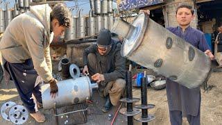 Manufacturing Process Of Caterpillar Loader Silencer Amazing Tecnique || At Local Workshop