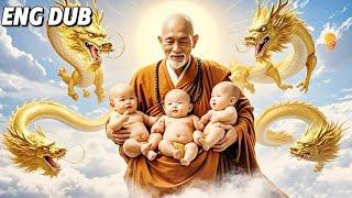 The triplets were adopted by an old monk, they were a god's reincarnation to save the earth#kungfu